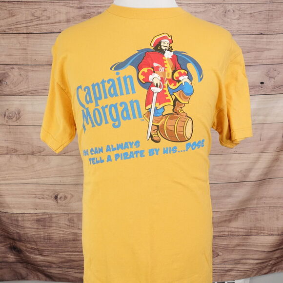 VINTAGE CAPTAIN MORGAN RUM LIQUOR PROMO FUFTH SUN 00s Y2K TSHIRT SIZE L - Picture 3 of 8